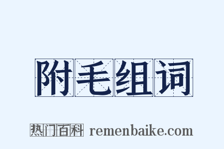 附毛组词是什么意思的图片